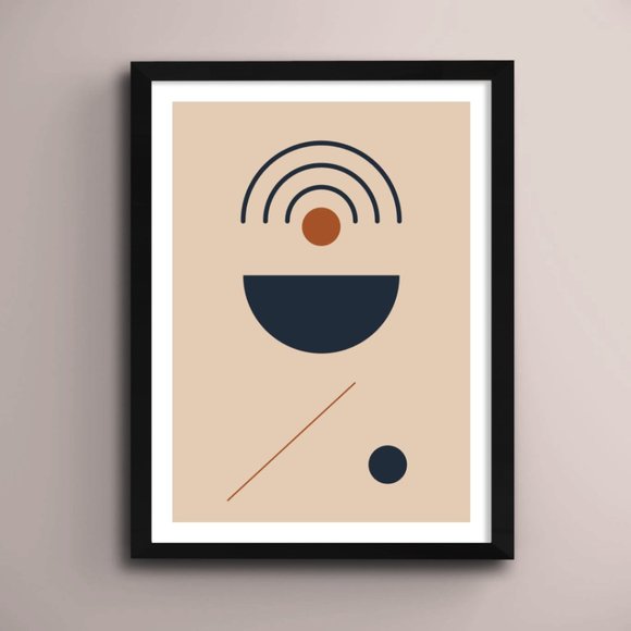 2/$35 Modern Minimalist Abstract Geometric Wall Art Print Home Decor [No Frame] - Picture 1 of 6